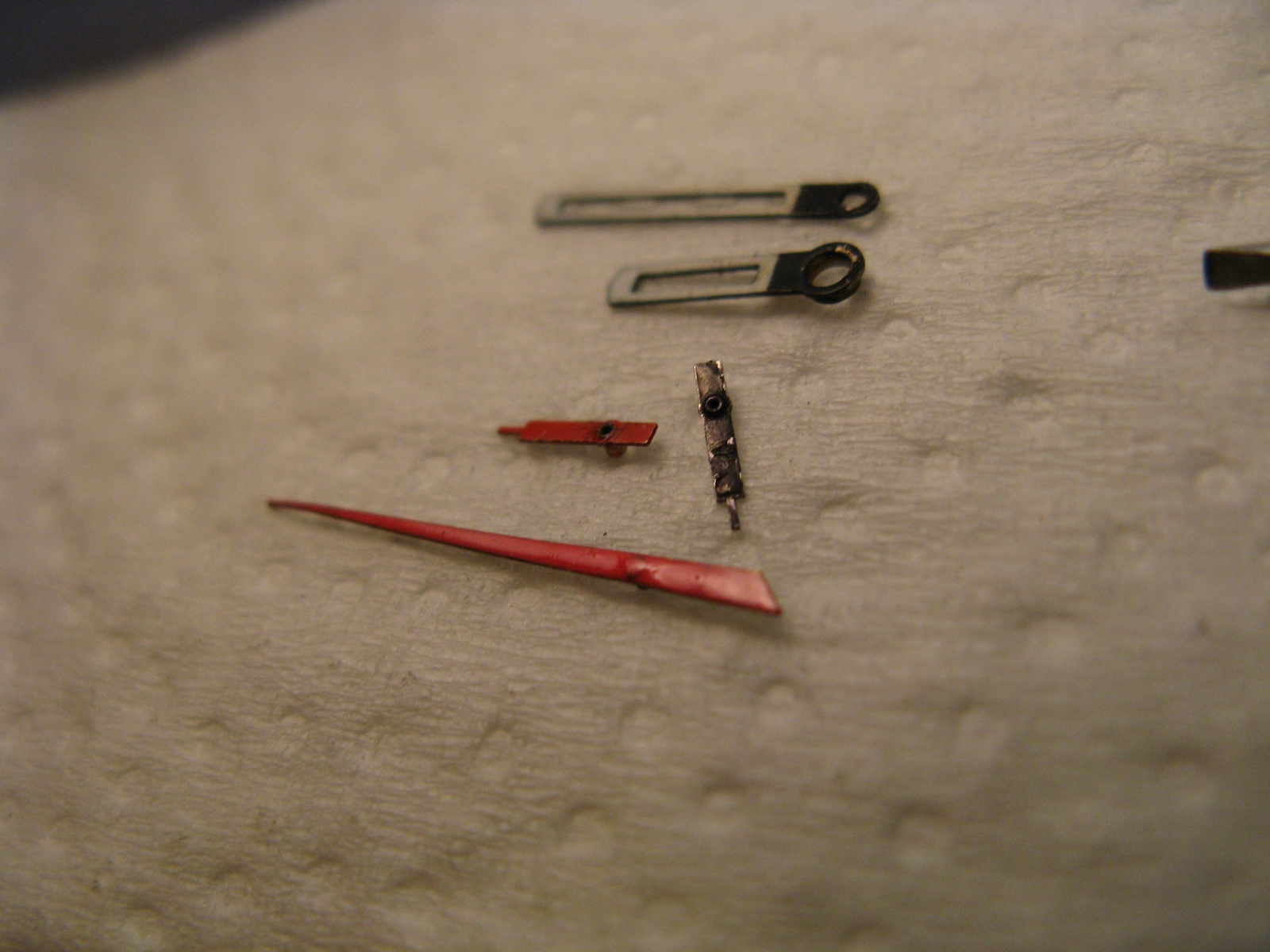 die l&auml;dierten Zeiger